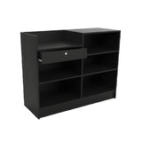 CASH WRAP REGISTER COUNTER BLACK 48"L x 18"W x 38"H