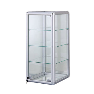 SILVER 3 SHELF ALUMINUM SHOWCASE