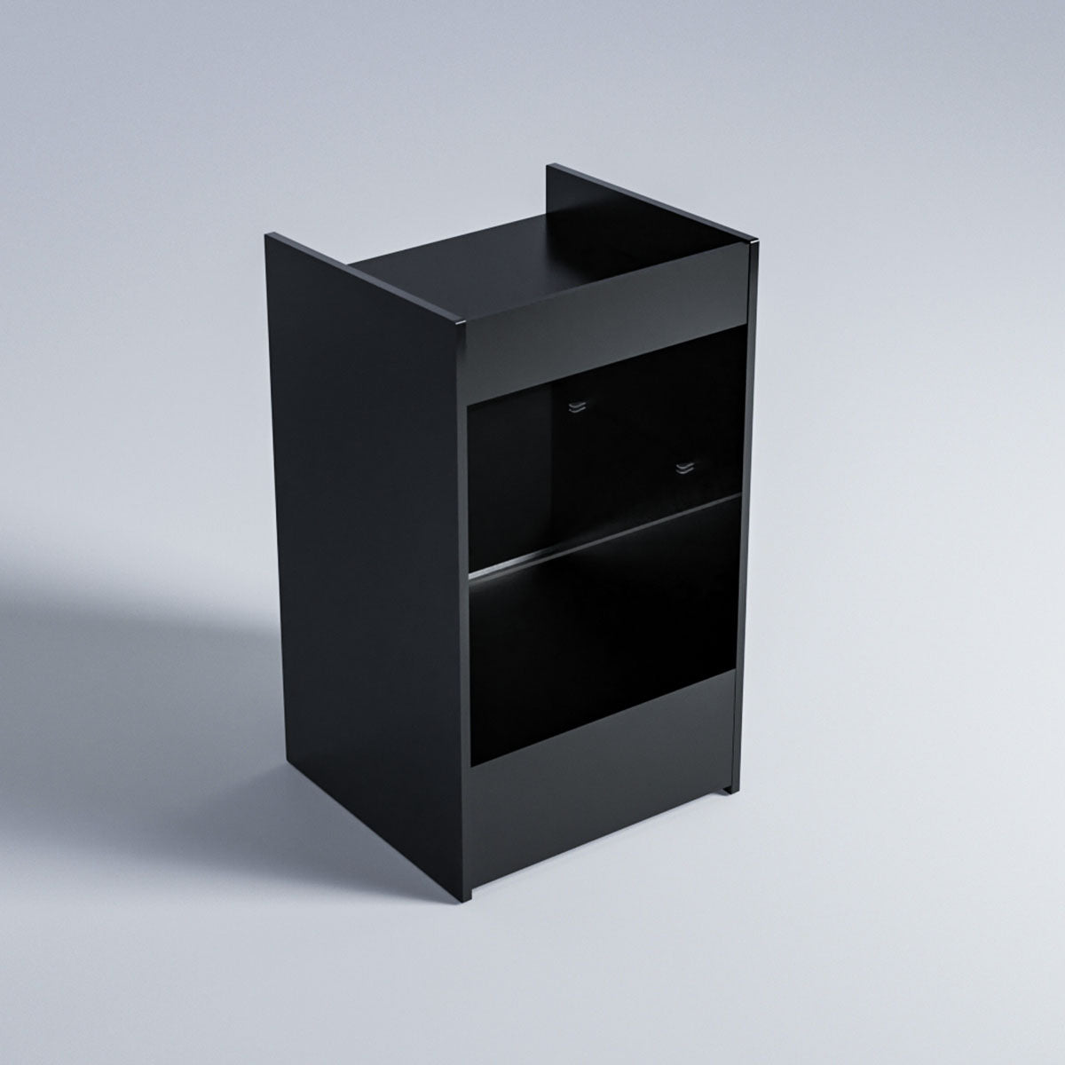 CASH REGISTER STAND W/GLASS BLACK 24
