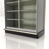 Lozier Gondola Security Case with Shelving – 48"W x 84"H x 19"D, Platinum