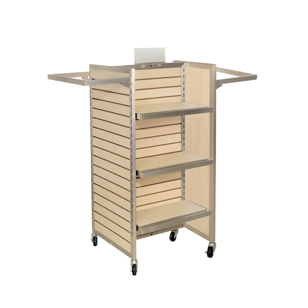 H-Unit Rolling Slatwall Merchandiser – Wholesale Store Fixture & Fine ...