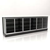 Lozier 12-Foot Wide Gondola Security Case with Black Shelving - 54H x 16D