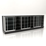 Lozier 12-Foot Wide Gondola Security Case with Black Shelving - 54H x 16D