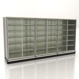 Lozier 12-Foot Wide Gondola Security Case with Shelving – 84"H x 22"D, Platinum