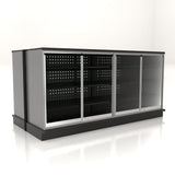 Lozier 8-Foot Wide Double-Sided Gondola Security Case with Shelving – 54"H, Black