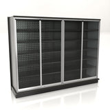Lozier 8-Foot Wide Gondola Security Case with Black Shelving – 84"H x 22"D
