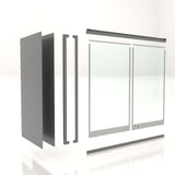 Lozier Gondola Security Case with Locking Glass Doors 48W x 54H x 16D