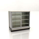 Lozier Gondola Security Case with Shelving – 48"W x 54"H x 22"D, Platinum