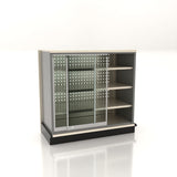Lozier Gondola Security Case with Shelving – 48"W x 54"H x 22"D, Platinum