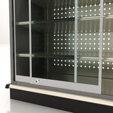 Lozier Gondola Security Case with Shelving – 48"W x 54"H x 22"D, Platinum