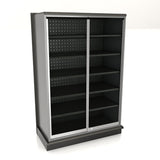 Lozier Gondola Security Case with Black Shelving – 48"W x 84"H x 19"D