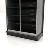 Lozier Gondola Security Case with Black Shelving – 48"W x 84"H x 19"D