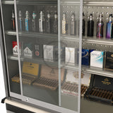 Lozier Gondola Security Case with Shelving – 48"W x 84"H x 19"D, Platinum