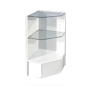 PENTAGONAL CORNER WHITE 18"(L) x 18"(W) x 38"(H)