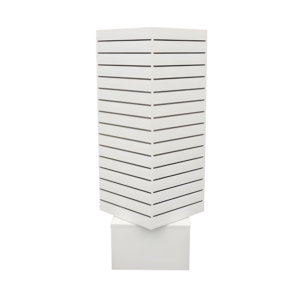 Rotating Slatwall Display White – Wholesale Store Fixture & Fine Carpentry