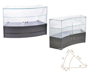 45° CURVE HALF VISION SHOWCASE Black