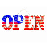 Sparkling Business Image Sign – Open Flag
