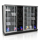 Lozier 8-Foot Wide Gondola Security Case with Black Shelving – 84"H x 22"D