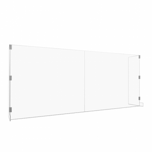 Sneeze Guard For Desk 72”w x 36”h Countertop Clear Acrylic