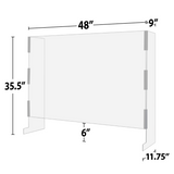 Portable Sneeze Guards For Counter 35.5"H x 48"W x 9"D