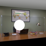 Sneeze Guard For Desk 72”w x 36”h Countertop Clear Acrylic