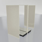 Lozier Gondola Island Display Starter, platinum 36W 60H 19D