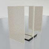 Lozier Gondola Island Display Starter, platinum 36W 54H 13D