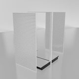Lozier Gondola Island Display Starter, platinum 36W 60H 22D
