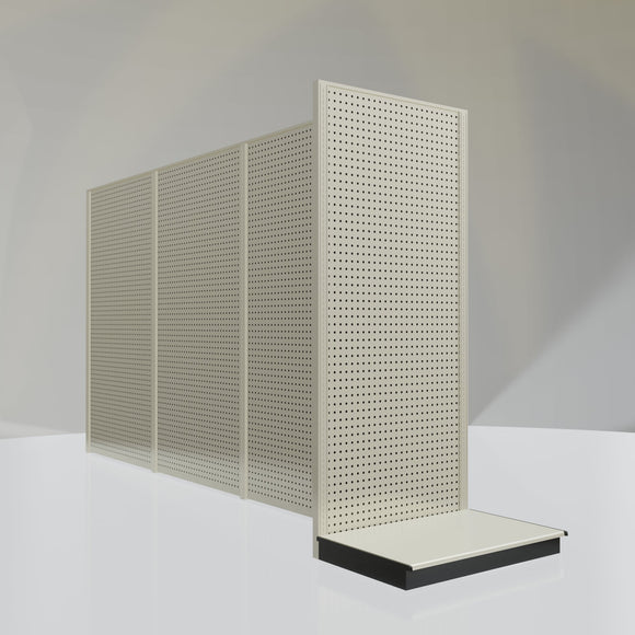 Lozier Gondola Shelving End Cap platinum 36W 84H 25D