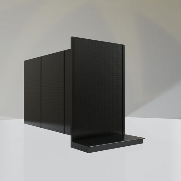 Lozier Gondola Shelving End Cap Black 48W 72H 22D
