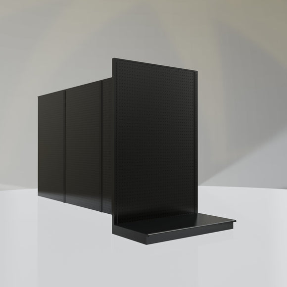 Lozier Gondola Shelving End Cap Black 48W 72H 25D