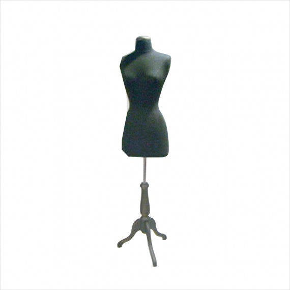FEMALE JERSEY BODY FORM W/ WOOD BASE