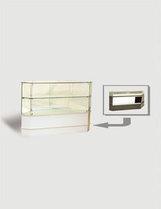Half Vision Corner Show Case 42'' Square x 38"H