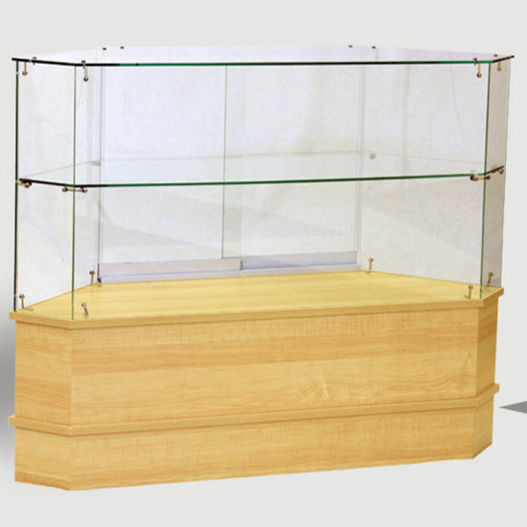 Half Vision Corner Show Case 42'' Square x 38