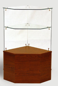 Half Vision Pentagon Corner Case 38" H x 18" W x 18" L