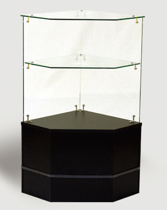 Half Vision Pentagon Corner Case 18'' Square x 38''H