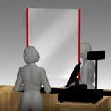 Hanging Sneeze Guard Grocery C-Store Checkout Counter, Acrylic 32 x 40H