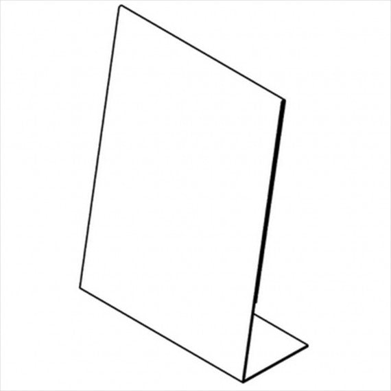 SLANT SIGN HOLDER- HORIZONTAL – Wholesale Store Fixture & Fine Carpentry