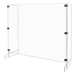 Sneeze Guard For Desk Portable Clear Acrylic 28"H x 30.4"W x 12"D