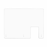 Sneeze Guard screw mount Clear Acrylic Cashier Checkout Shield Barrier with Access Hole - Screw Mount