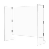 Sneeze Guard For Desk Portable Clear Acrylic 28"H x 30.4"W x 12"D