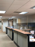 Sneeze guard 24 h x 60 w for desk cubical sneeze guards