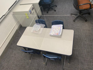 Student Sneeze guard Dividers for desk Tables