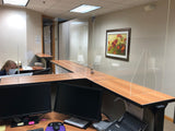 Sneeze guard 24 h x 60 w for desk cubical sneeze guards